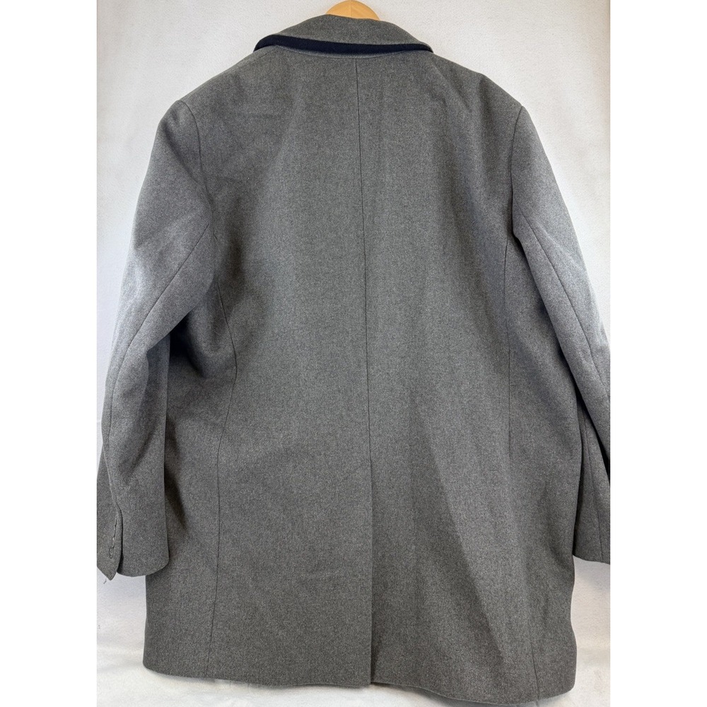 Express Men's Wool Blend Classic Topcoat Size XXL 2XL Gray 3 Hidden Buttons EUC - Picture 12 of 16